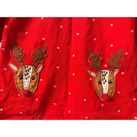 Boden look-Alike Girls Embroidered Reindeer Christmas Dress 3T - Picture 4 of 4